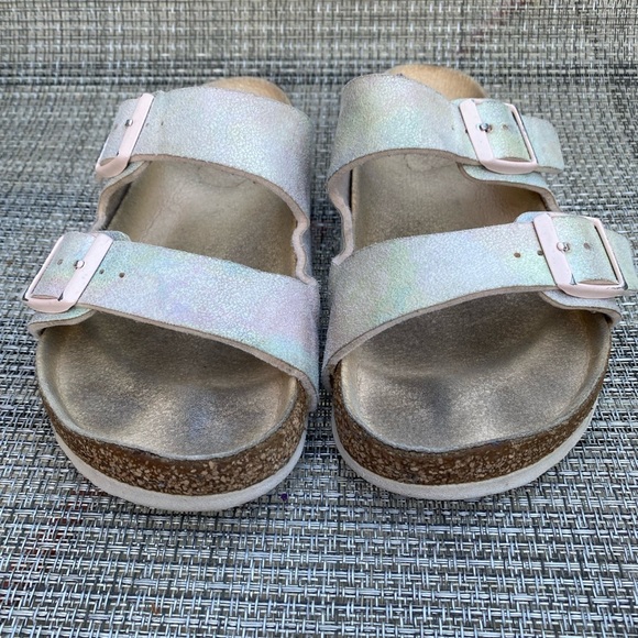Birkenstock Arizona Vegan Slide Sandal Women’s Iridescent Light Rose 5.5 US/36EU - Picture 3 of 14